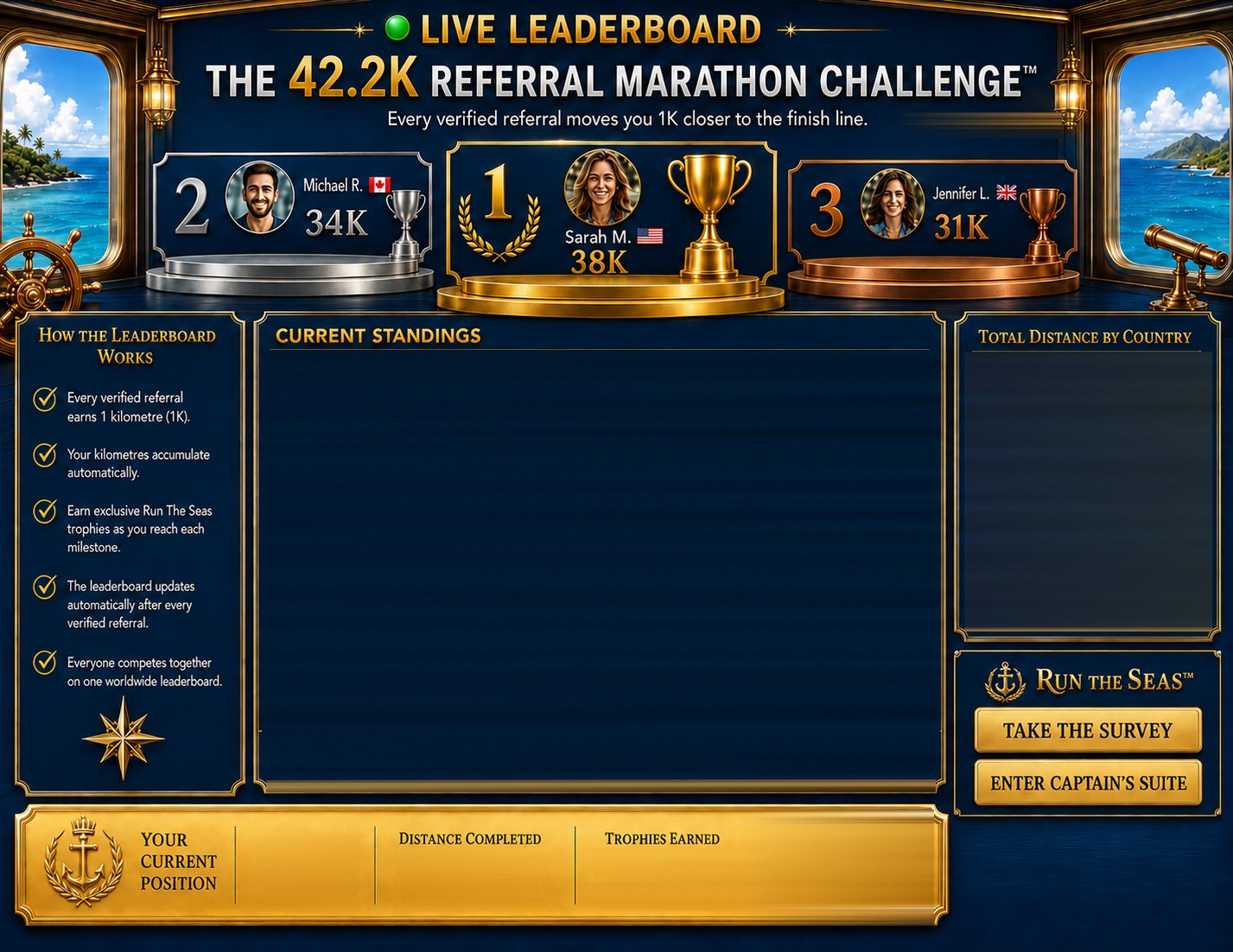 Live Leaderboard — The 42.2K Referral Marathon Challenge