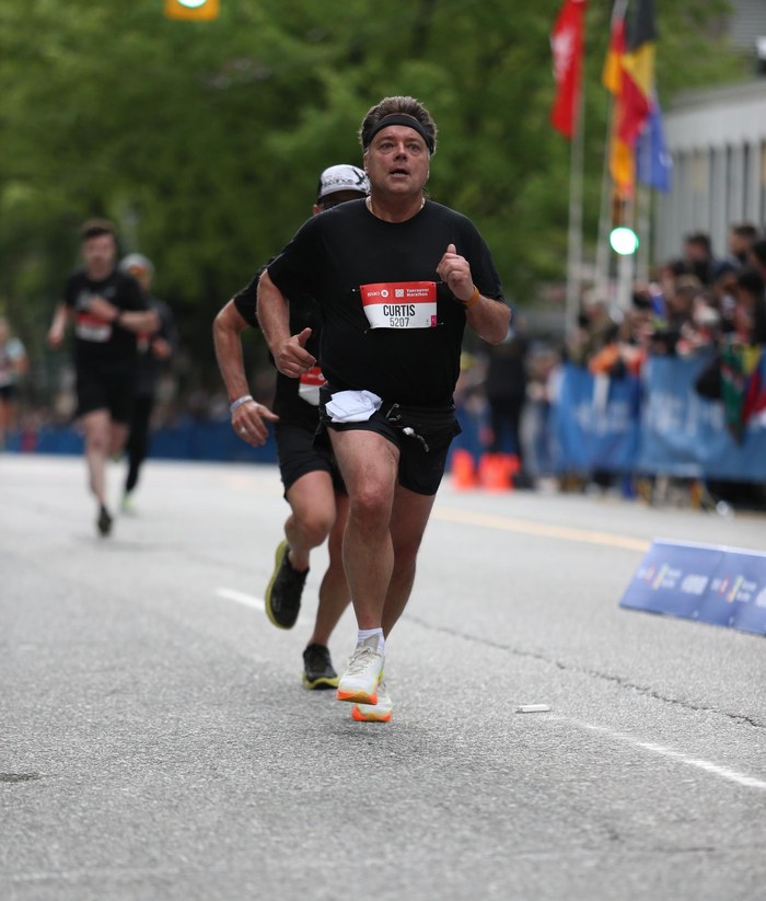 Curtis running in the Vancouver Marathon