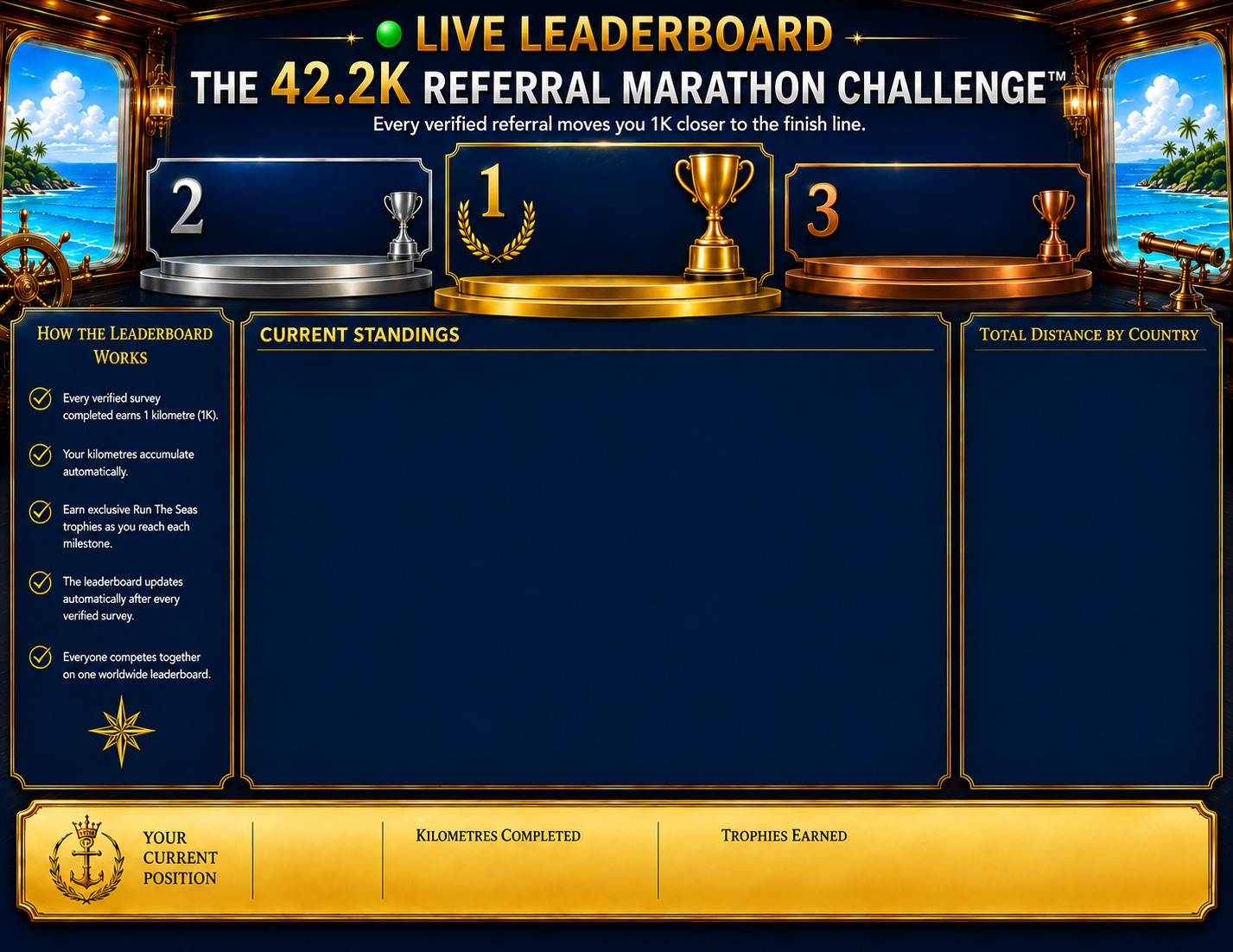 Live Leaderboard — The 42.2K Referral Marathon Challenge